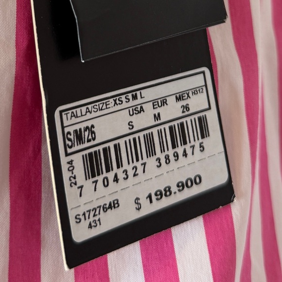 Elegant Pink and White Striped Blouse - Picture 8 of 11